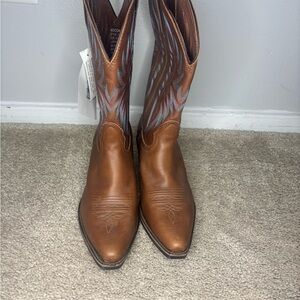 Nocona Brown and Blue Western Boots